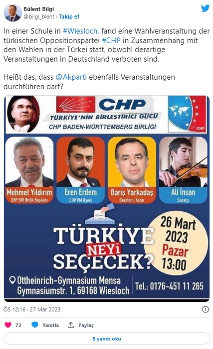 Yasağa rağmen CHP'den Avrupa'da seçim propagandası...